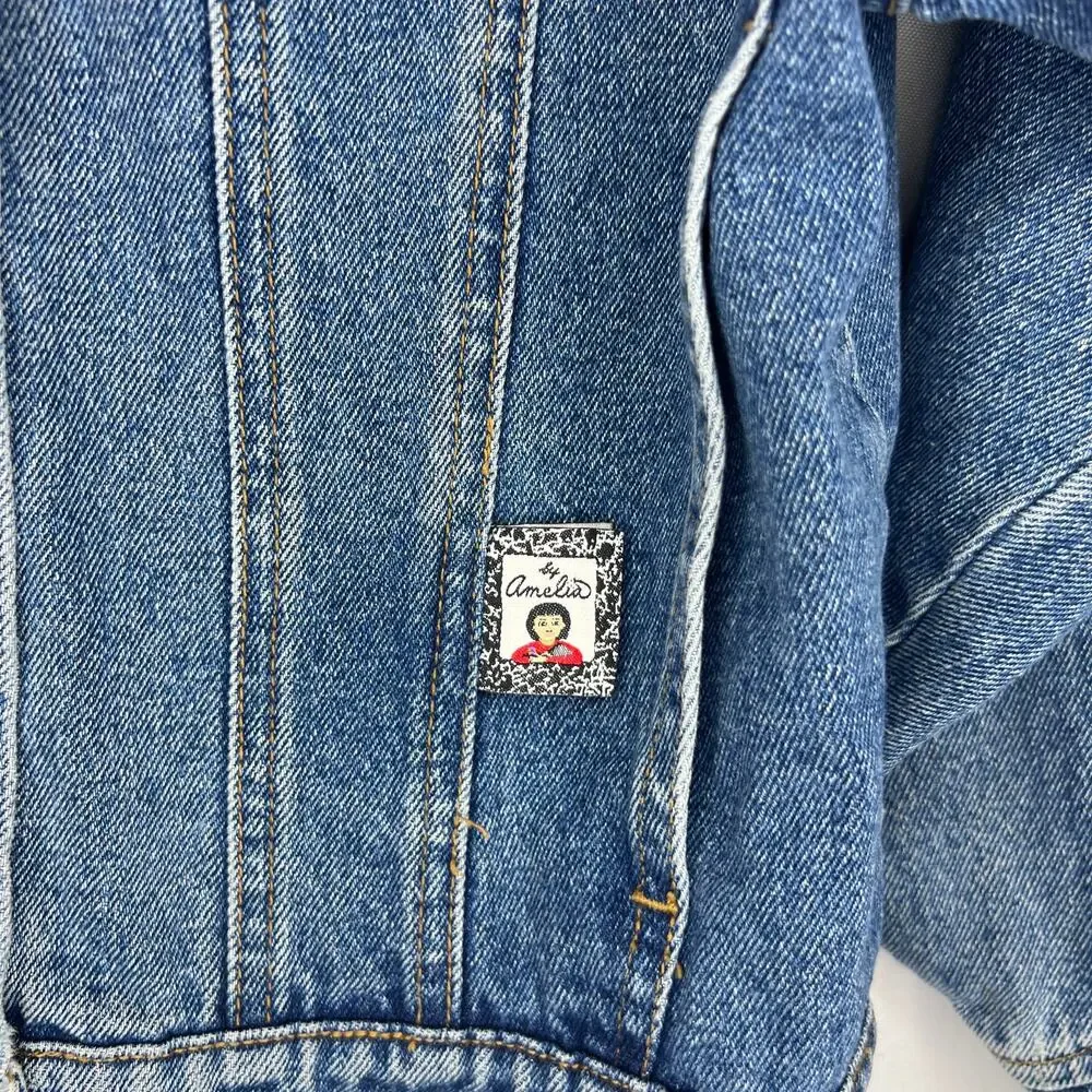 Vintage American Girl Denim Jean Jacket Amelia Girls Size Medium - Picture 3 of 13